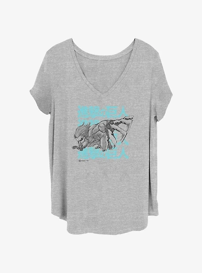 Attack on Titan Jaw Stack Girls T-Shirt Plus Size