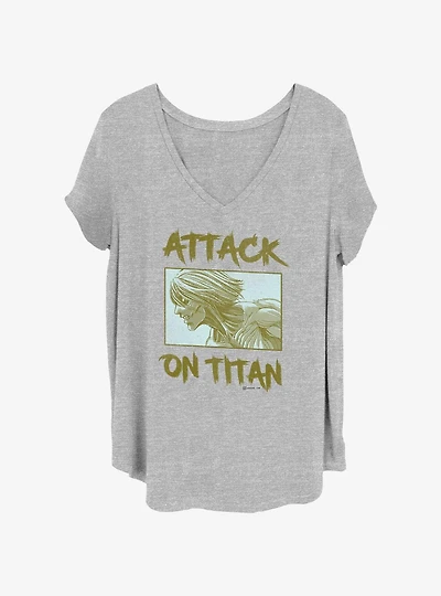 Attack on Titan Female Titan Panel Girls T-Shirt Plus Size
