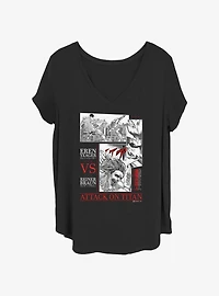 Attack on Titan Armored & Attack Storytelling Girls T-Shirt Plus Size