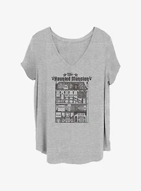 Disney The Haunted Mansion Blueprint Girls T-Shirt Plus Size