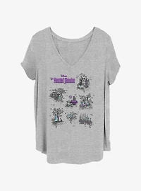 Disney The Haunted Mansion Map Girls T-Shirt Plus Size