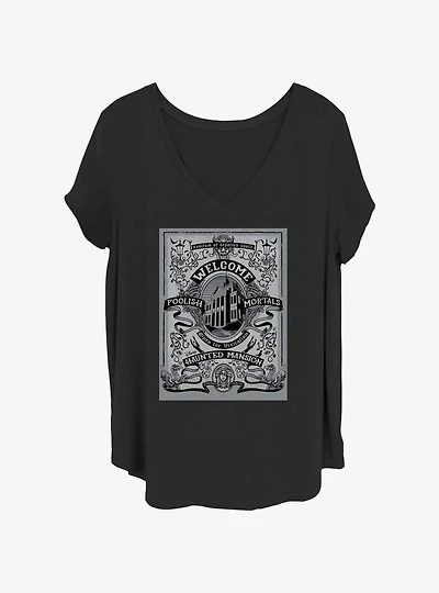 Disney The Haunted Mansion Welcome Foolish Mortals Poster Girls T-Shirt Plus Size