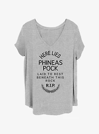 Disney The Haunted Mansion Here Lies Phineas Pock Girls T-Shirt Plus Size