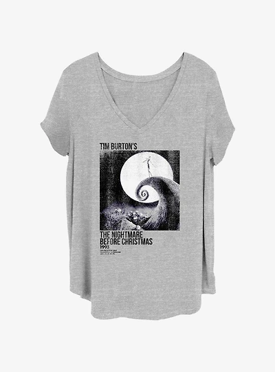 Disney The Nightmare Before Christmas Poster Ink Rolled Girls T-Shirt Plus Size
