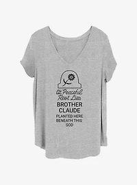 Disney The Haunted Mansion Peaceful Rest Lies Claude Girls T-Shirt Plus Size