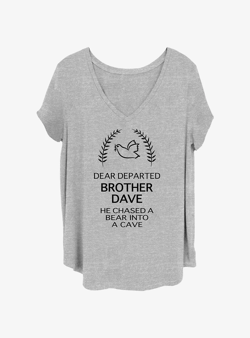 Disney The Haunted Mansion Dear Departed Brother Dave Girls T-Shirt Plus Size