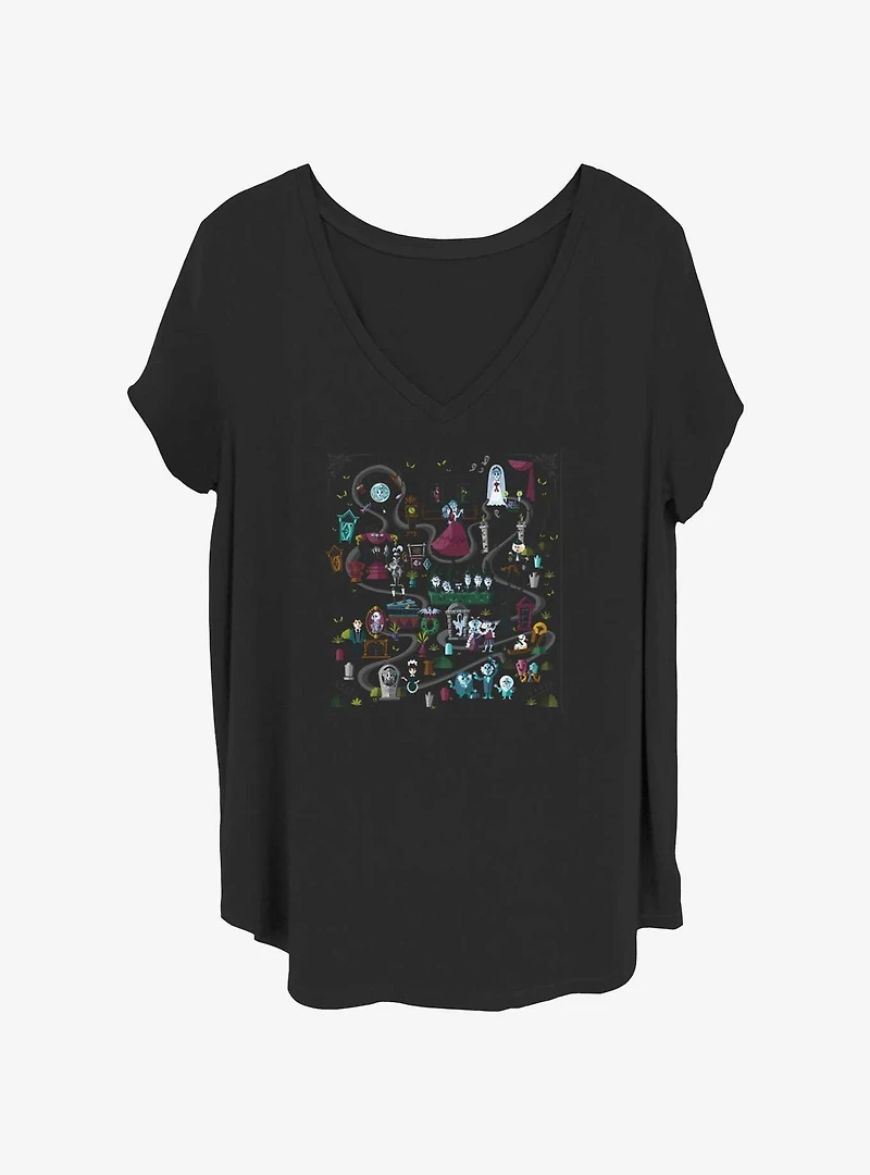 Disney The Haunted Mansion Mansion Map Girls T-Shirt Plus Size