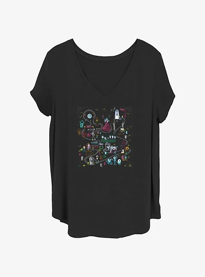 Disney The Haunted Mansion Mansion Map Girls T-Shirt Plus Size