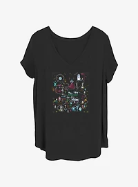 Disney The Haunted Mansion Mansion Map Girls T-Shirt Plus Size