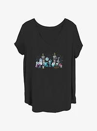 Disney The Haunted Mansion Characters Entrance Mansion Girls T-Shirt Plus Size
