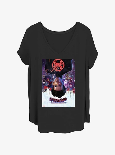 Marvel Spider-Man Across The Spider-Verse Poster Girls T-Shirt Plus Size