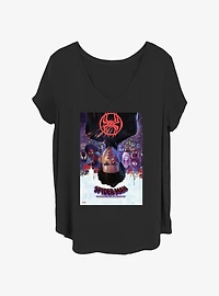 Marvel Spider-Man Across The Spider-Verse Poster Girls T-Shirt Plus Size