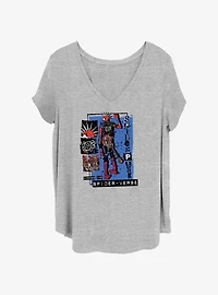 Marvel Spider-Man Across The Spider-Verse Punk Power Girls T-Shirt Plus Size