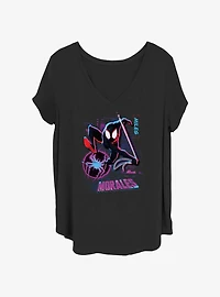 Marvel Spider-Man Across The Spider-Verse Street Swing Girls T-Shirt Plus Size