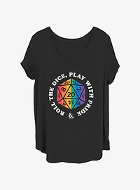 Dungeons & Dragons Roll For Pride Girls T-Shirt Plus Size