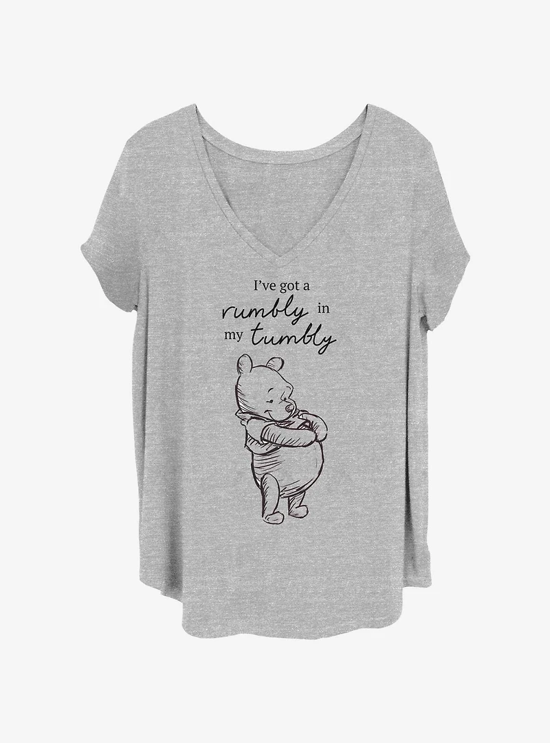 Disney Winnie The Pooh Rumbly In My Tumbly Girls T-Shirt Plus Size