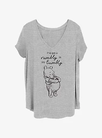 Disney Winnie The Pooh Rumbly In My Tumbly Girls T-Shirt Plus Size