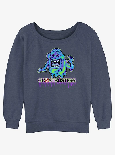 Ghostbusters Ghost Slimer Girls Slouchy Sweatshirt