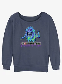 Ghostbusters Ghost Slimer Girls Slouchy Sweatshirt