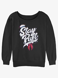 Ghostbusters Stay Puft Girls Slouchy Sweatshirt