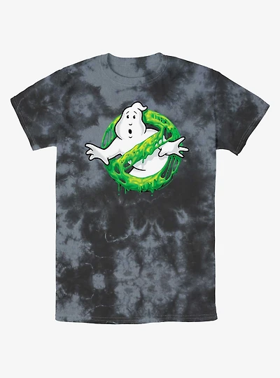 Ghostbusters Green Slime Logo Tie-Dye T-Shirt