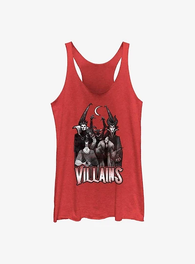 Disney Villains Characters Portrait Stance Womens Tank Top