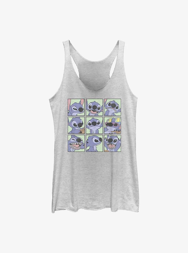 Disney Lilo & Stitch Expression Grid Womens Tank Top