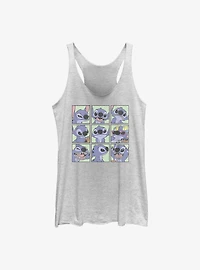 Disney Lilo & Stitch Expression Grid Womens Tank Top