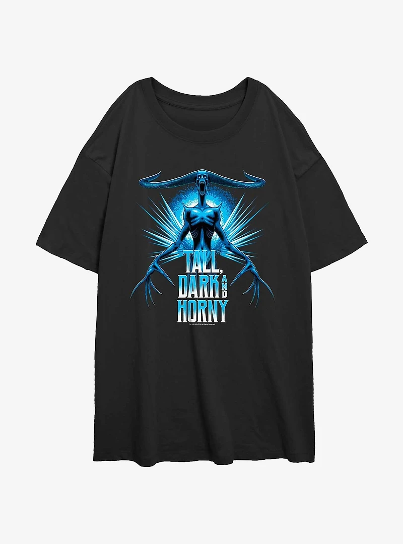 Ghostbusters: Frozen Empire Tall Dark And Horny Womens Oversized T-Shirt