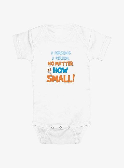Dr. Seuss A Person No Matter How Small Infant Bodysuit
