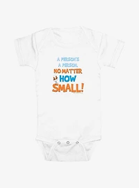 Dr. Seuss A Person No Matter How Small Infant Bodysuit