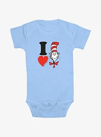Dr. Seuss I Heart Hat Cat Infant Bodysuit