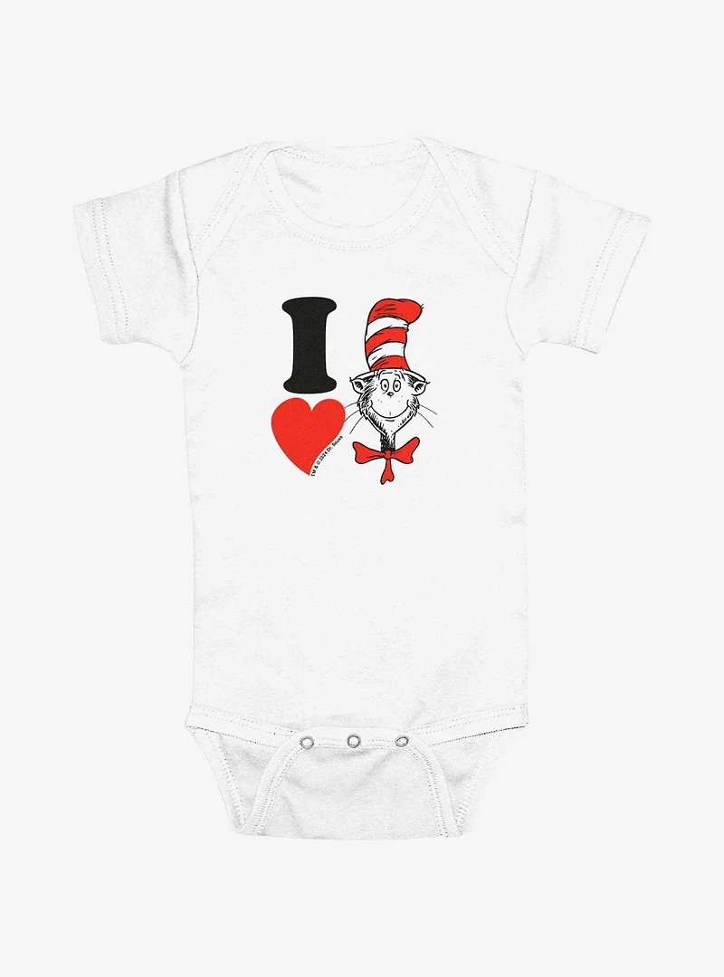 Dr. Seuss I Heart Hat Cat Infant Bodysuit