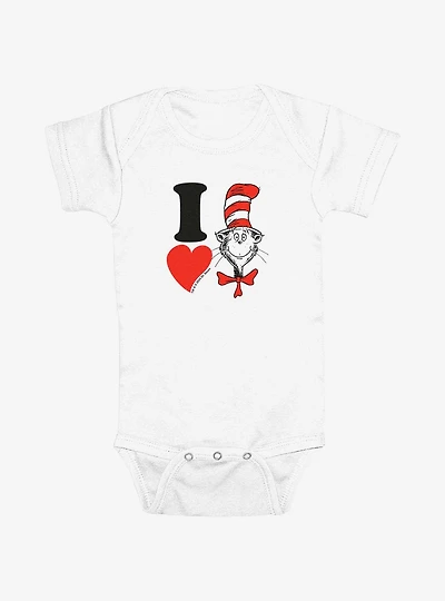 Dr. Seuss I Heart Hat Cat Infant Bodysuit