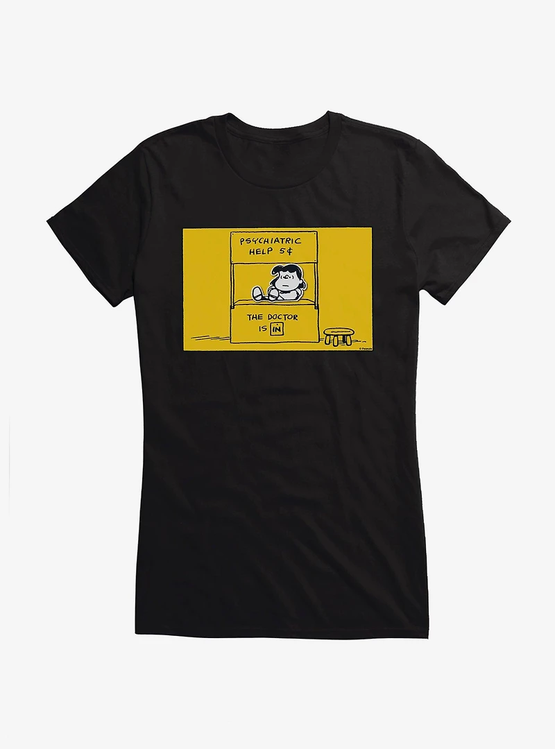 Peanuts Lucy Doctor Is In Girls T-Shirt