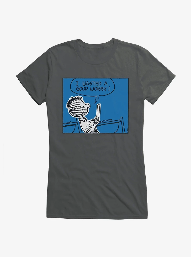 Peanuts Wasted A Good Worry Girls T-Shirt
