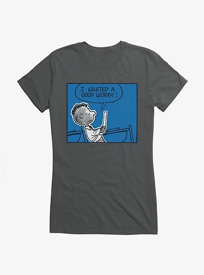 Peanuts Wasted A Good Worry Girls T-Shirt
