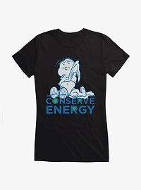 Peanuts Conserve Energy Girls T-Shirt