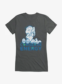 Peanuts Conserve Energy Girls T-Shirt