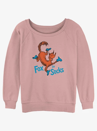 Dr. Seuss Fox Socks Girls T-Shirt?Womens Slouchy Sweatshirt