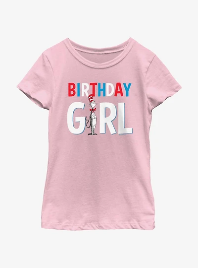 Dr. Seuss Birthday Girl Cat Hat Youth Girls T-Shirt