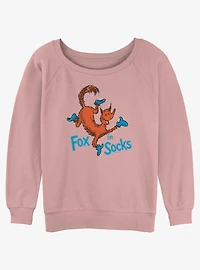 Dr. Seuss Fox Socks Girls Slouchy Sweatshirt