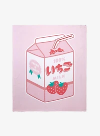 Strawberry Milk Throw Blanket