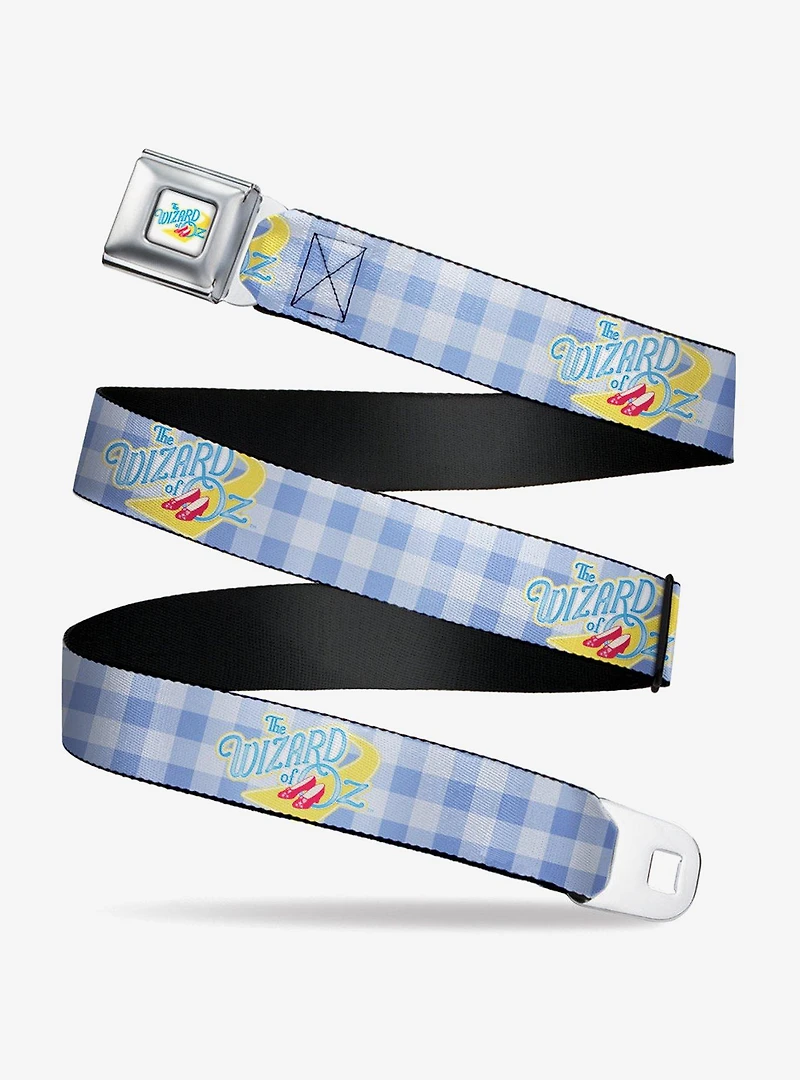 The Wizard of Oz Logo Gingham Checker Youth Seatbelt Belt