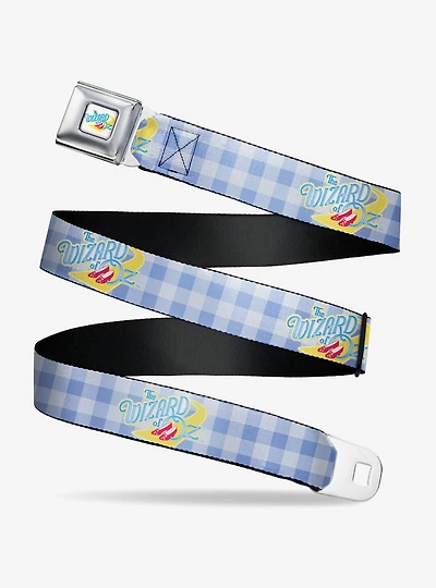 The Wizard of Oz Logo Gingham Checker Youth Seatbelt Belt
