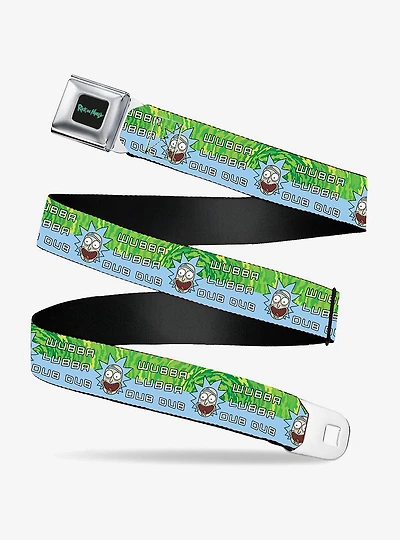 Rick And Morty Rick Wubba Lubba Dub Dub Faces Youth Seatbelt Belt