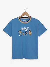 Bluey Heeler Family Line Up Embroidered Women's T-Shirt — BoxLunch Exclusive
