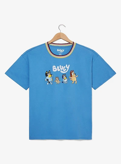 Bluey Heeler Family Group Portrait Women's Plus T-Shirt - BoxLunch Exclusive