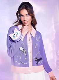 Pretty Guardian Sailor Moon Luna, Artemis, & Diana Starry Women's Cardigan - BoxLunch Exclusive