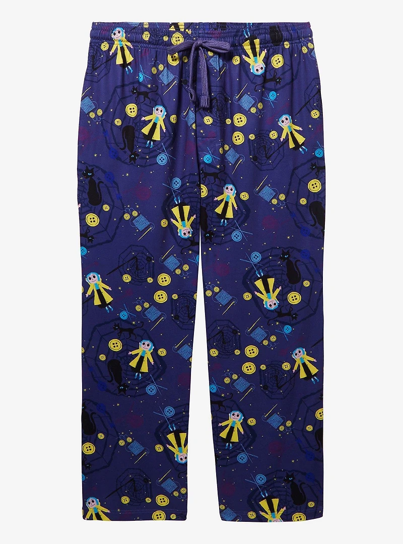 Coraline Buttons & Doll Allover Print Women's Plus Sleep Pants - BoxLunch Exclusive